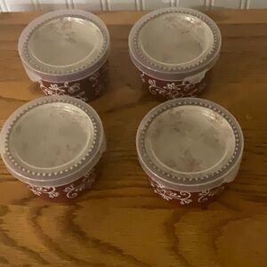 Temptations Floral Lace Ramekins with lids
